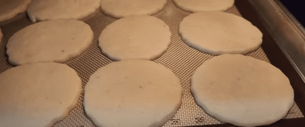 Baking the tea cakes